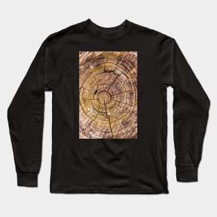 Tree Rings From Forest Harvest Long Sleeve T-Shirt